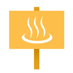 温泉の案内看板のイラスト