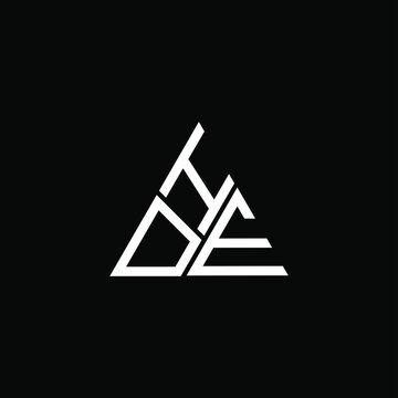 HDE letter logo creative design. HDE unique design
