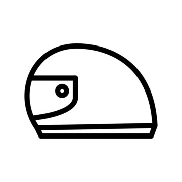 Halmet Line Vector Icon Design