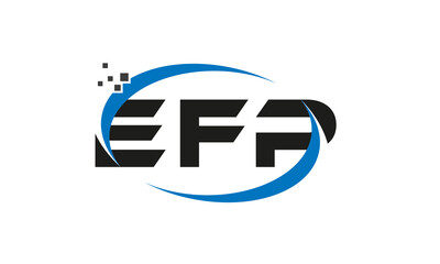 dots or points letter EFP technology logo designs concept vector Template Element