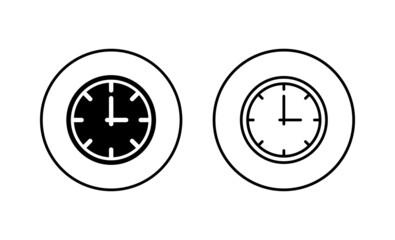 Clock icons set. Time sign and symbol. watch icon