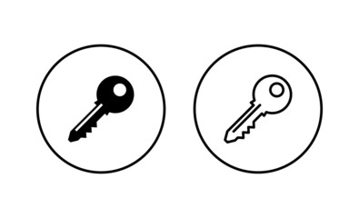 Key icons set. Key sign and symbol.