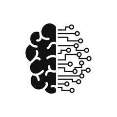 Artificial intelligence icon concept isolated on white background. Vector illustration
