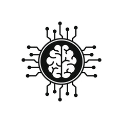 Artificial intelligence icon concept isolated on white background. Vector illustration