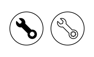 Wrench icons set. repair icon. tools sign and symbol