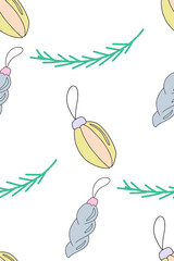 New Year and Christmas coloured pattern