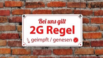 Schild 2G Regel