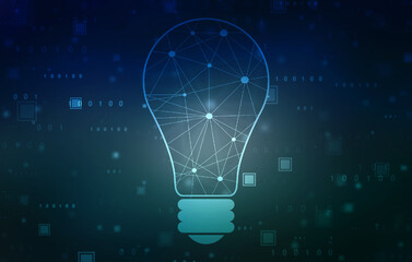 Bulb future technology,innovation background,creative idea concept,Artificial Intelligence background