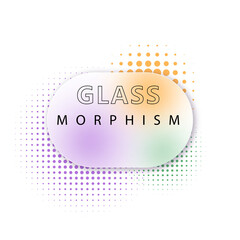 Vector background in glass morphism style. Editable illustration