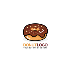 Donut logo design vector illustration