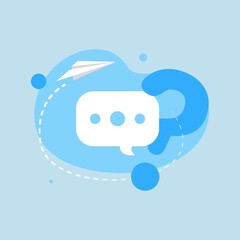 frequently asked questions FAQ, send question message concept illustration flat design vector eps10. modern graphic element for landing page, empty state ui, infographic, icon