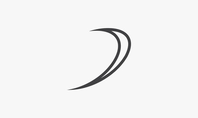 abstract line icon curve isolated on white background.