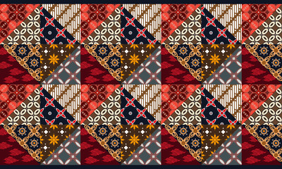 batik tambal, As the name implies, patchwork batik resembles a patchwork cloth. This motif, which consists of various other batik motifs, resembles patchwork made of various patchworks