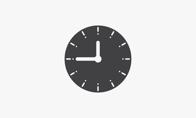 circle clock hours icon isolated on white background.