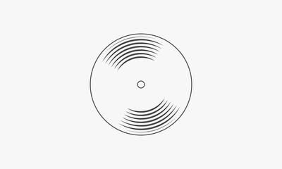 circle line icon vinyl isolated on white background.