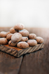 cookies on a wooden background 