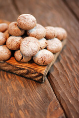 cookies on a wooden background 