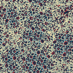 Fun yellow blue red abstract seamless texture. Modern retro swim wear fashion all over print. Coastal living cushion cover design or beach cottage fabric background. High quality jpg batik swatch.