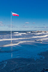 Strand Spaziergang von Kolberg an der Polnischen Ostsee - Polen