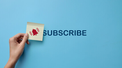 A sticker with drawings of a bell and the inscription: 