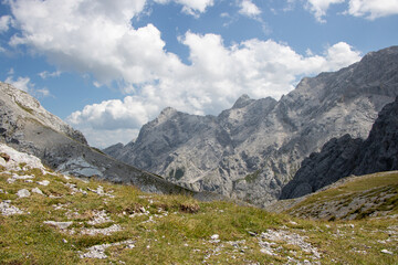 Fototapeta na wymiar Mountains in the alps in summer