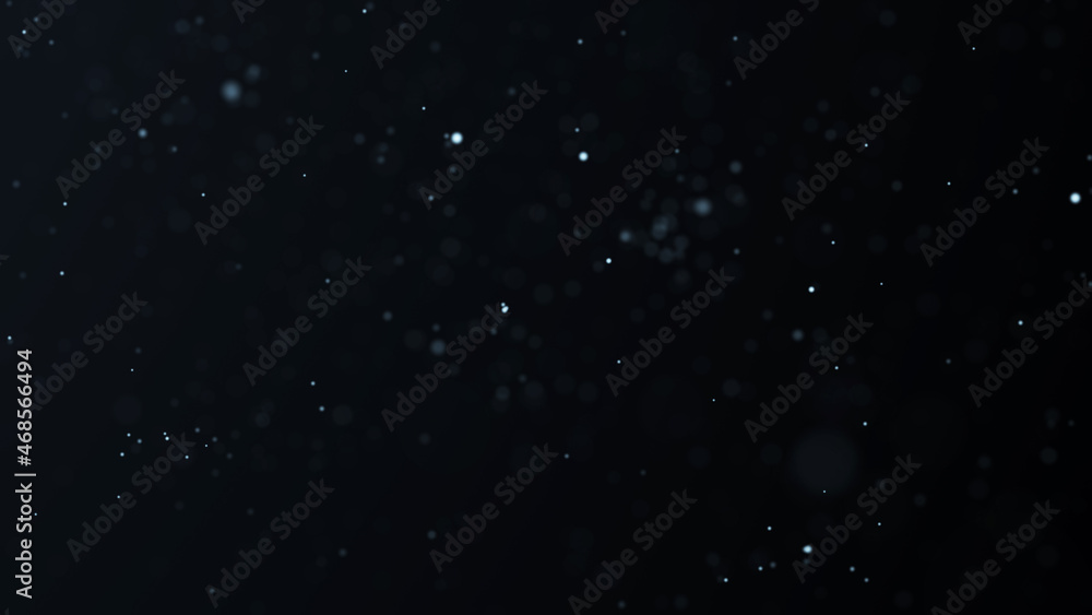 Poster dust particle glow. energy flow on a black background. abstract background of particles. 3d renderin