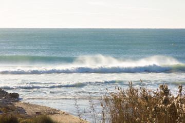 Waves, bad sea on the beach