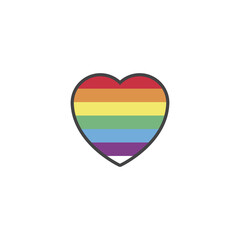 LGTB heart icon vector illustration design