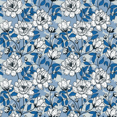 Flowers seamless pattern. Vector stock illustration eps10. 