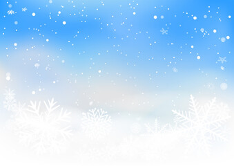 Christmas clouds sky snowfall winter background