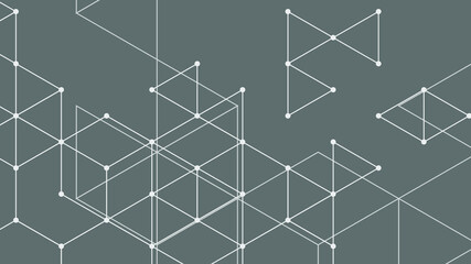 Abstract triangle and dot grayscale background. Digital vector design. Modern geometric backdrop. Futuristic technology. Communication black and white concept. Minimal layout for web and print.