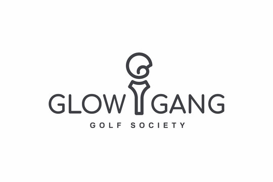 Glow Gang Logo, Logo Design, Golf Community Logo, Golf Society,  Pictogram Logo, Pictorial Mark, Abstrak Mark, maskot Logo, G Letter Logo, Letter Mark
