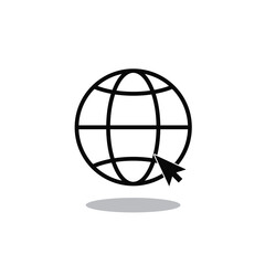 Web icon vector isolated on white background. Trendy web icon in flat style. Template for app, ui and logo. Icon for your web site. Modern web icon, EPS 10