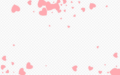 Red Hearts Vector Transparent Backgound. Wedding