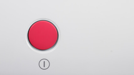 Red button for turning on and off the electrical appliance