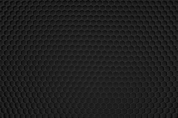 Hexagon Grid Seamless Background. Honeycomb texture, black and white photo suitable for web design. Dark metallic mesh texture background - Honeycomb concept.