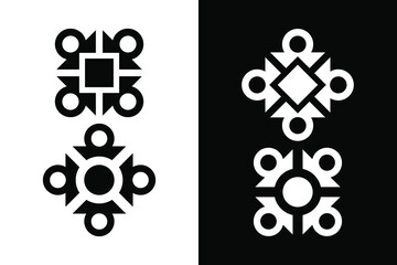 Fototapeta premium Unity symbol with black and white color concept. Very suitable in various business purposes, also for icon, symbol, logo and many more.