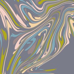 Abstract illustration in pink,blue, green color 