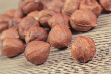 Hazelnuts as source vitamins and minerals. Healthy eating