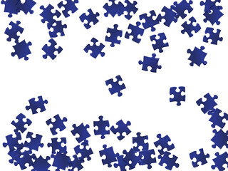 Business riddle jigsaw puzzle dark blue pieces