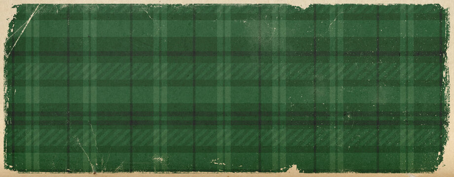 Grunge Papier Schottenmuster Hintergrund. Gr&uuml;n