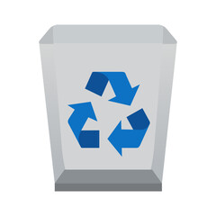Dustbin icon. Trash folder. Empty recycle bin. Desktop icons. My computer PC shortcut signs. System software and devices. New eleven inspired vector illustrations.