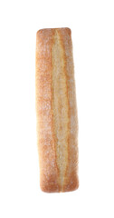 Tasty baguette isolated on white. Fresh bread