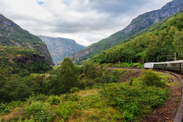 train in mountains of Norway