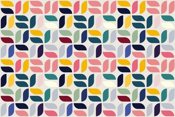 Geometrical retro pattern background with colorful shapes. Modern abstract trendy background for layout and design. 