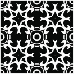 Vector geometric seamless pattern.Modern geometric background with abstract shapes.Monochromatic Repeating Patterns.Endless abstract texture.black and white image for design.