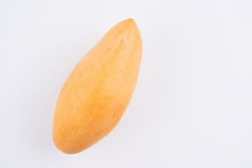 Whole orange thai mango isolated on white background, clipping path