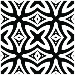 Vector geometric seamless pattern.Modern geometric background with abstract shapes.Monochromatic Repeating Patterns.Endless abstract texture.black and white image for design.