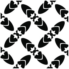 Vector geometric seamless pattern.Modern geometric background with abstract shapes.Monochromatic Repeating Patterns.Endless abstract texture.black and white image for design.