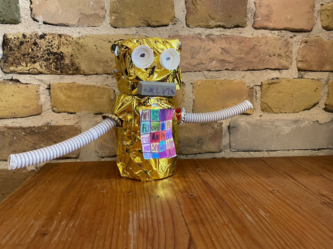 Roboter, Zukunft, gebastelt, Recycling, upcycling, DIY